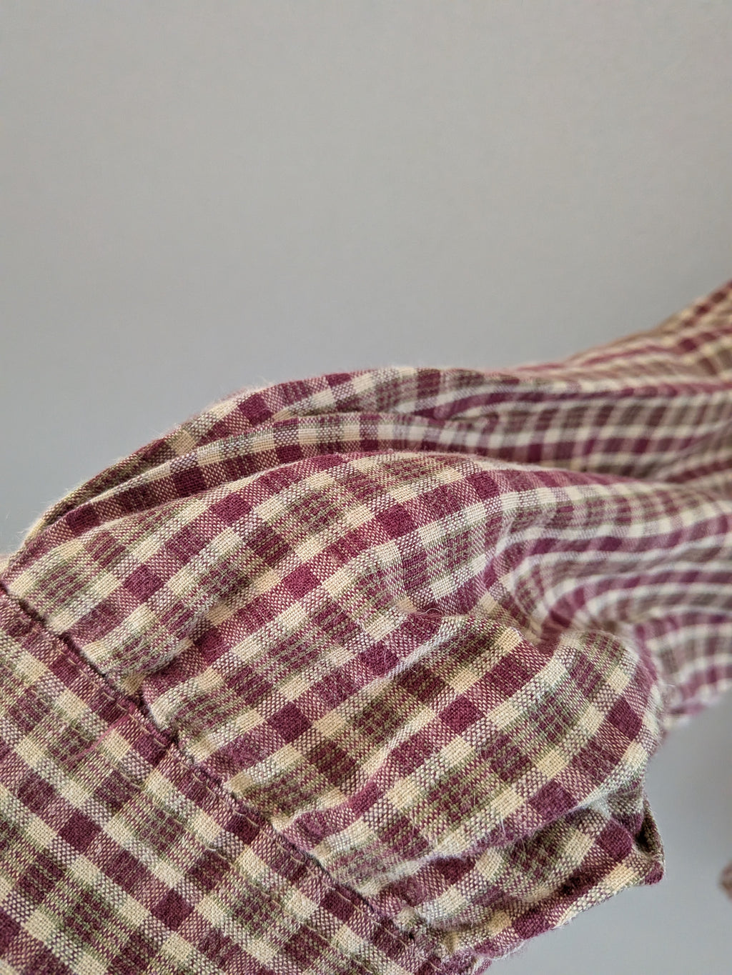 Cotton Linen Check Shirts L/S [USED]