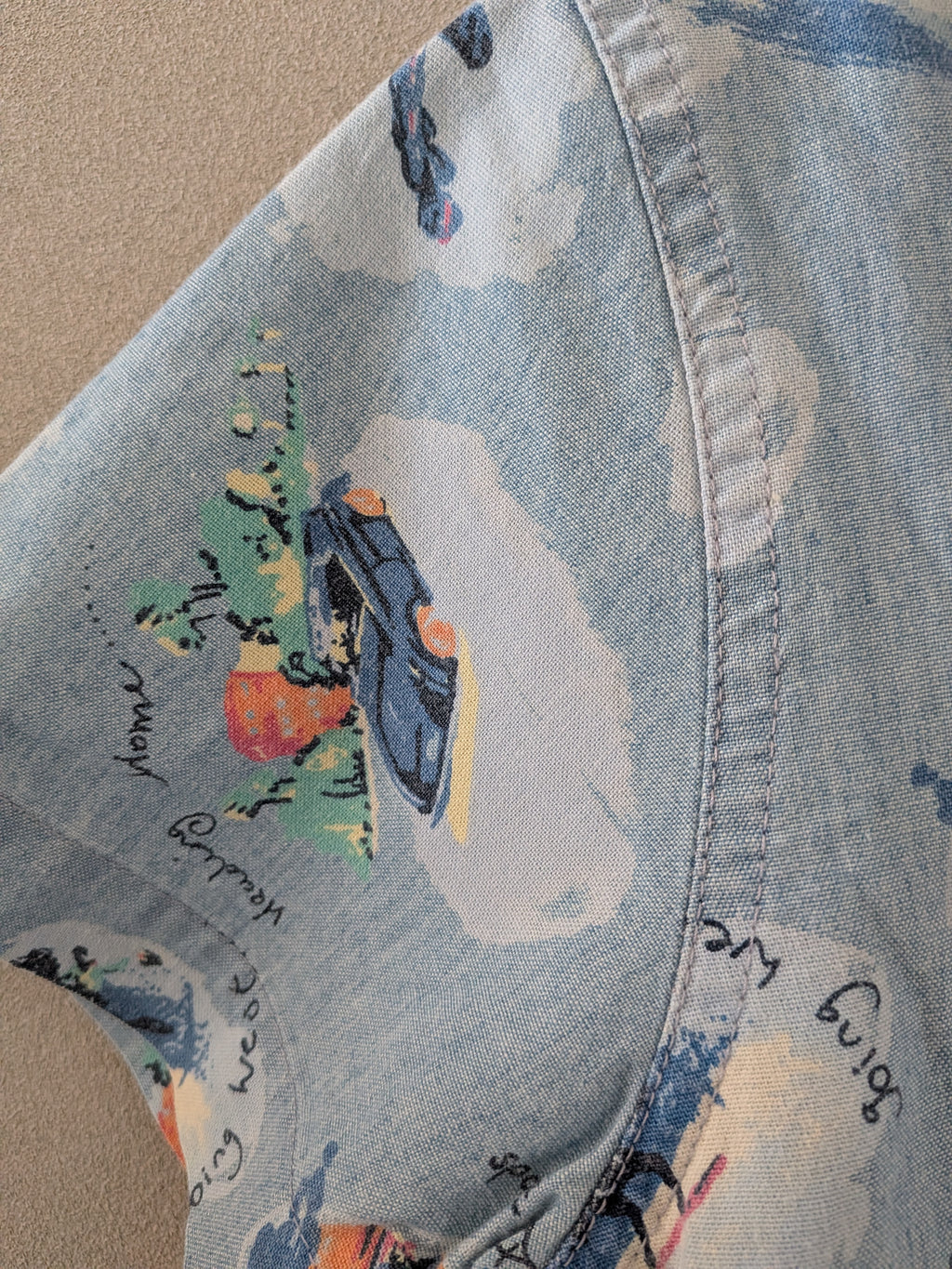 [Liz Claiborne] Sushi !? Car Patterned Shirts S/S [USED]