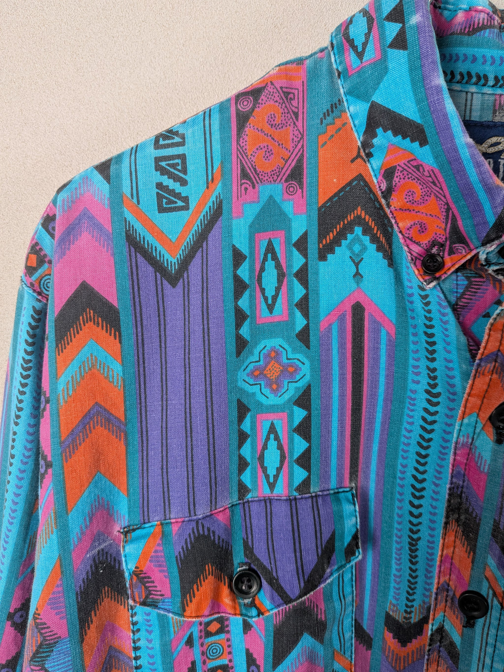 [Wrangler] Psychedelic Pattern Shirts L/S [USED]