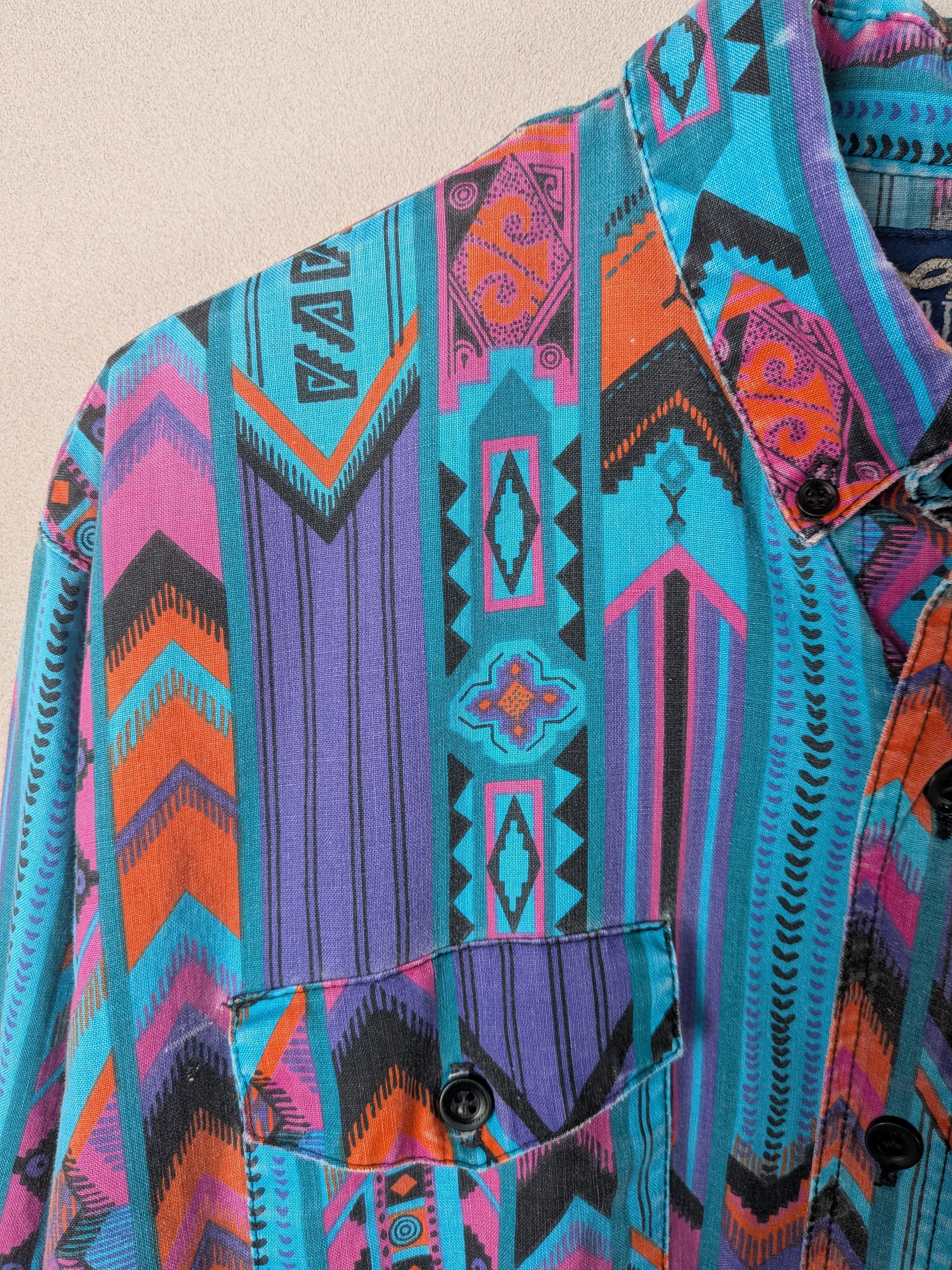 [Wrangler] Psychedelic Pattern Shirts L/S [USED]