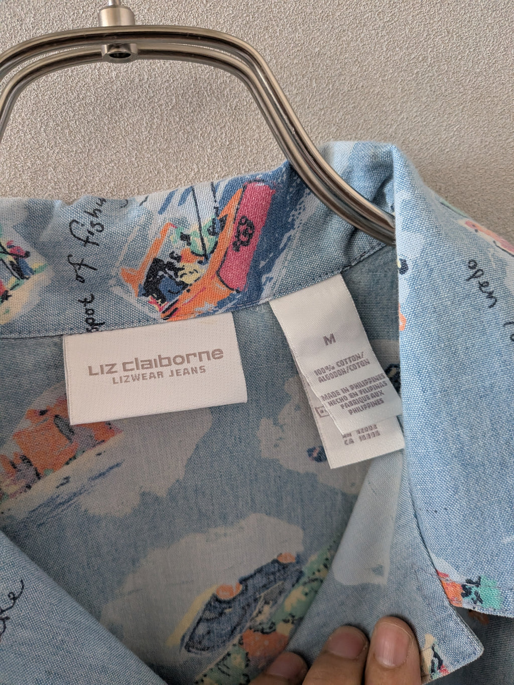[Liz Claiborne] Sushi !? Car Patterned Shirts S/S [USED]