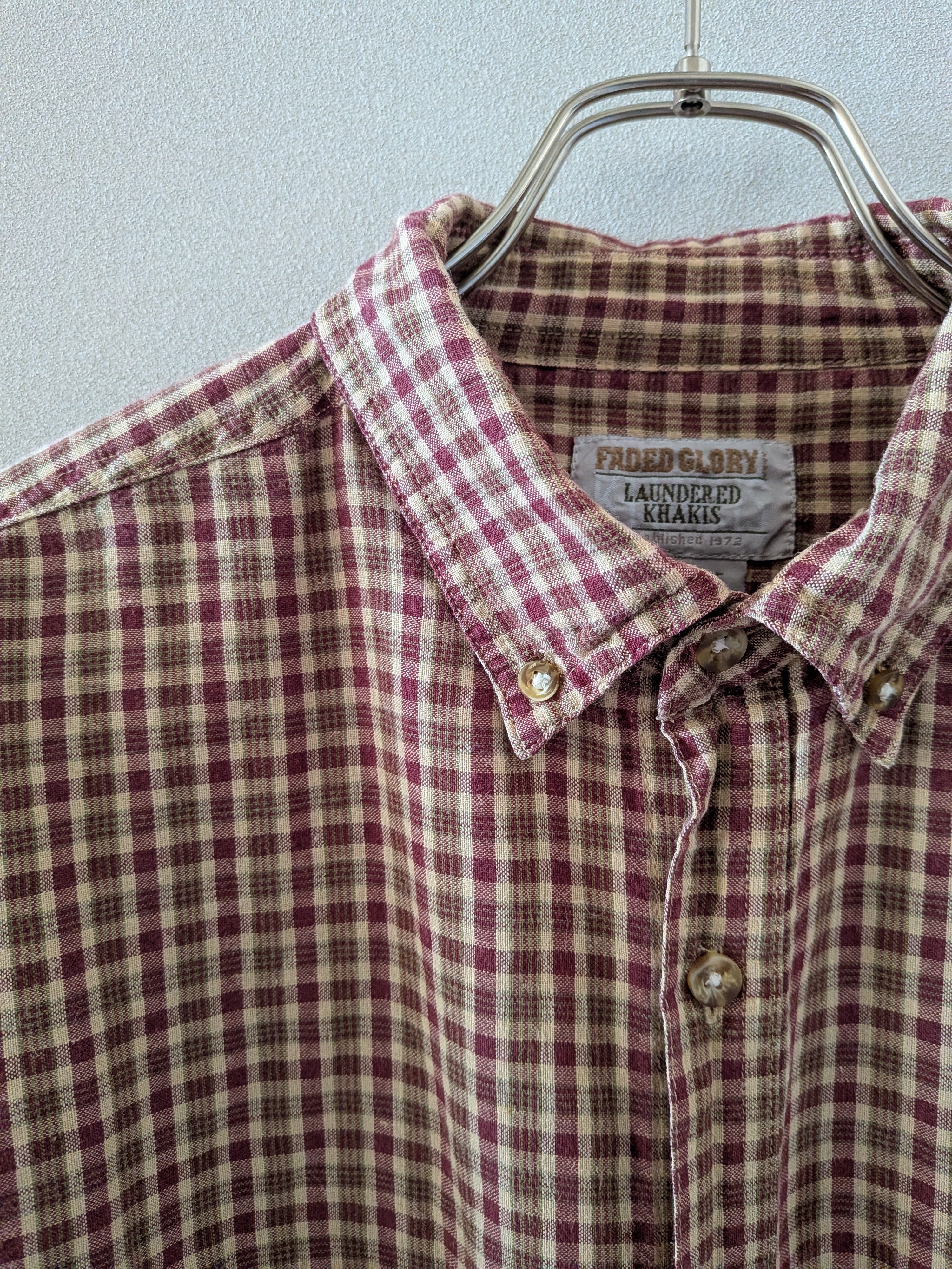 Cotton Linen Check Shirts L/S [USED]
