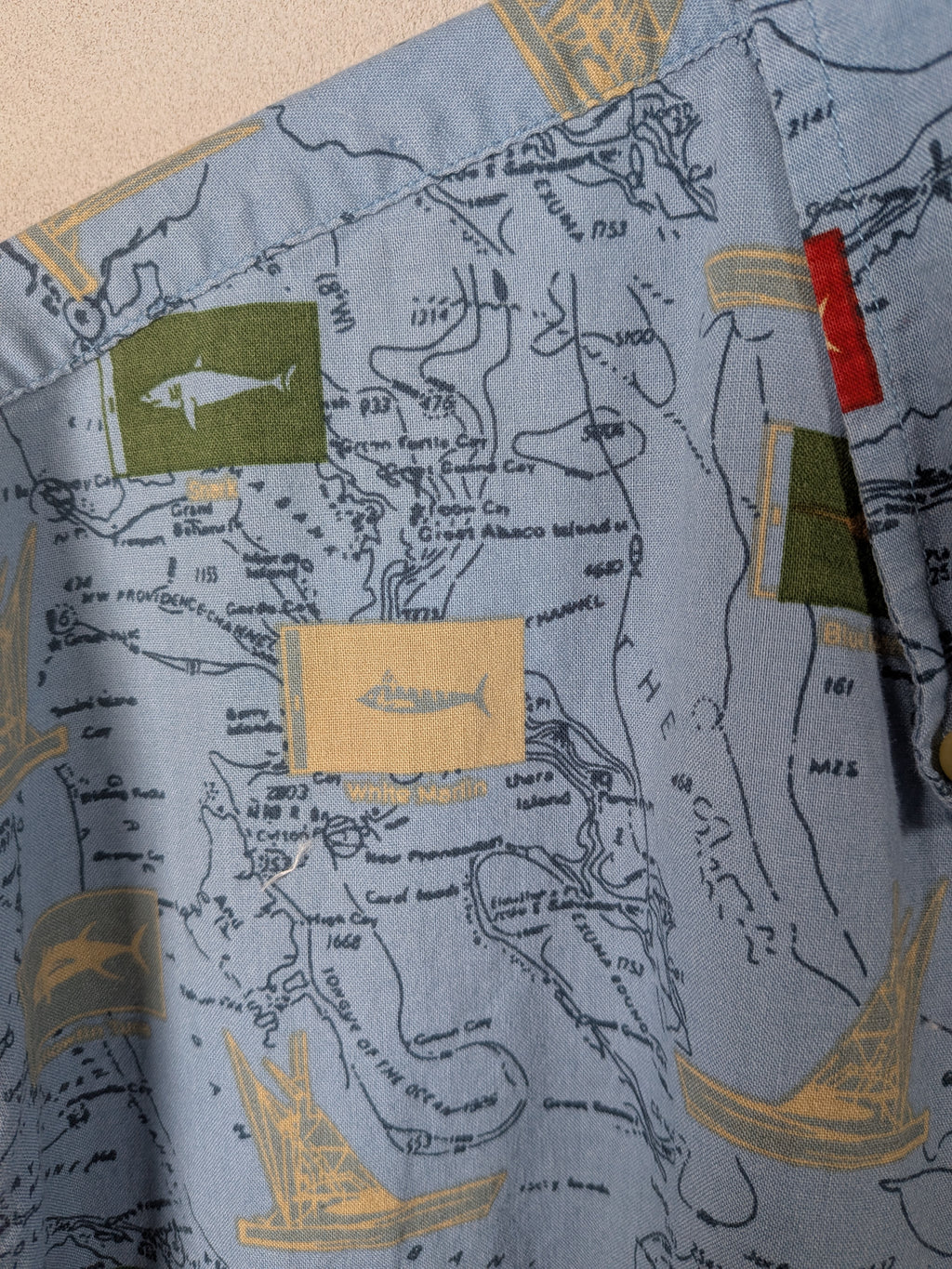 [Field & Stream] Fish Pattern Shirts S/S [USED]