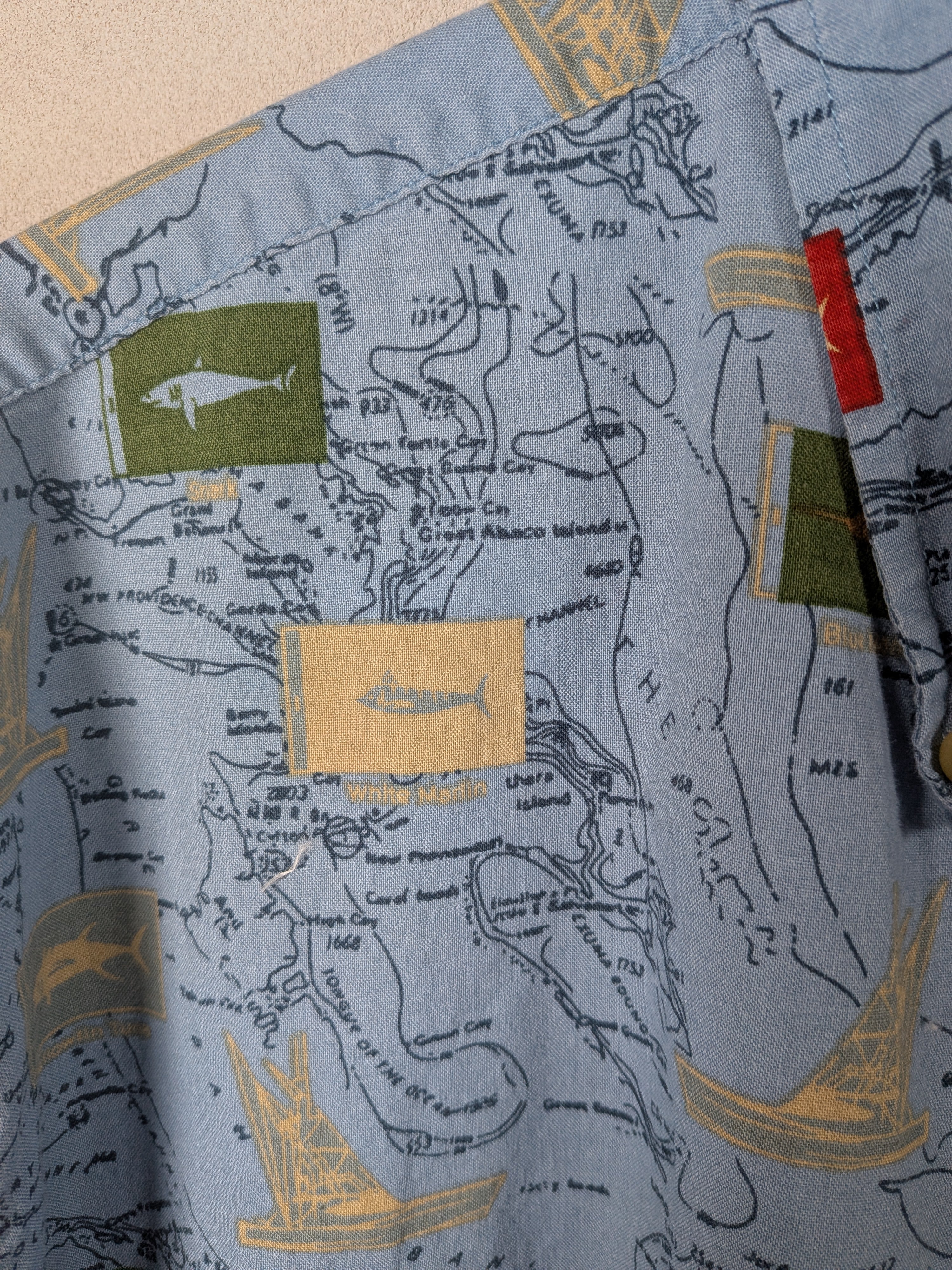 [Field & Stream] Fish Pattern Shirts S/S [USED]