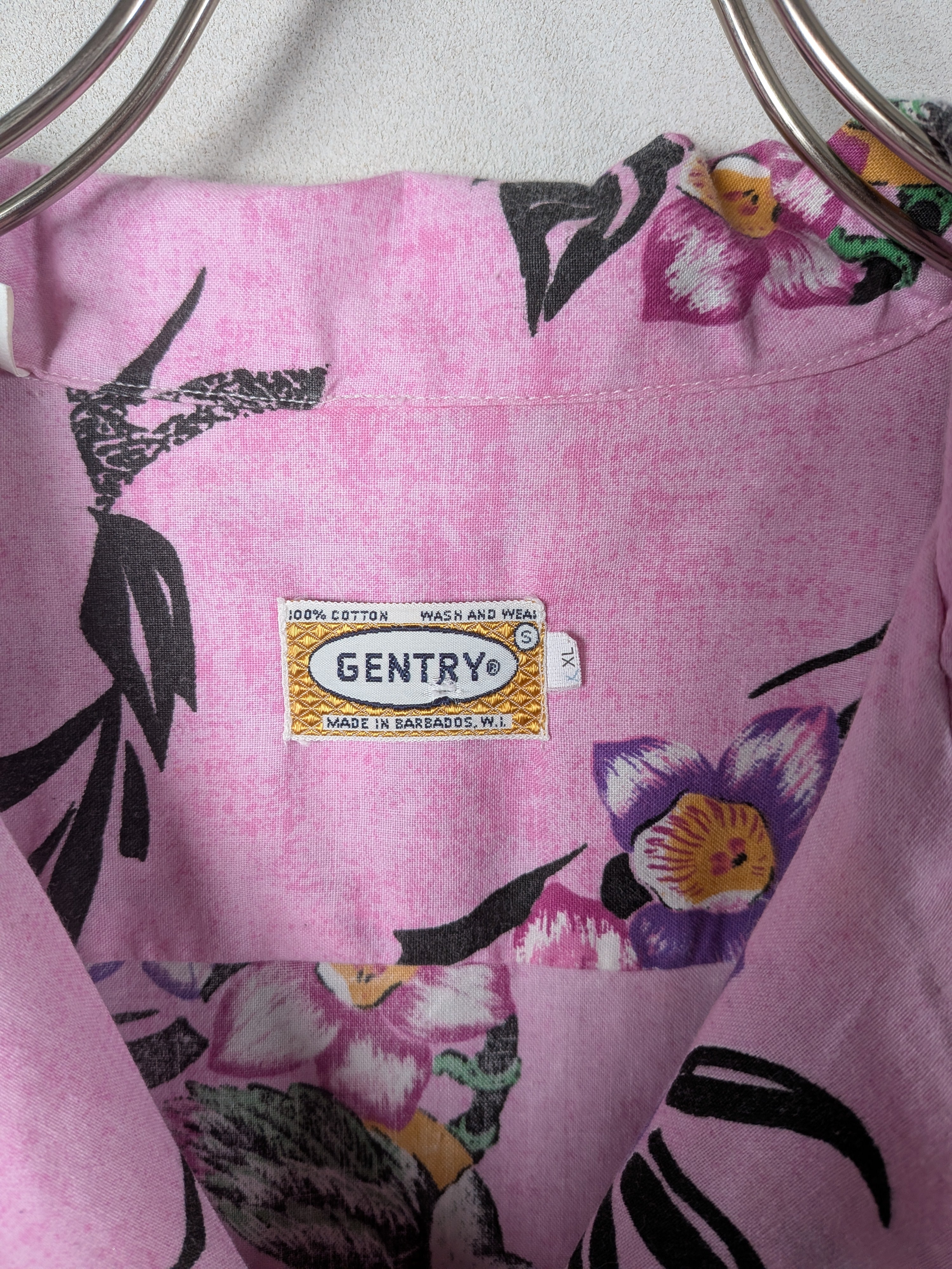 [GENTLY] Pink Aloha Shirts S/S [USED]